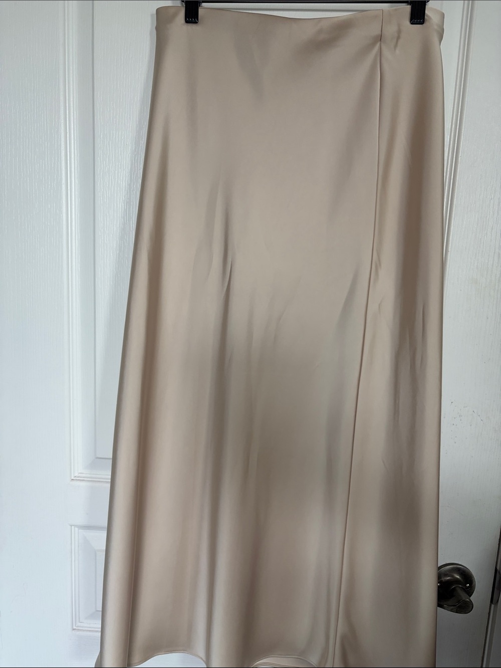 Zara Gold/Beige Satin Midi/Long Skirt - Women